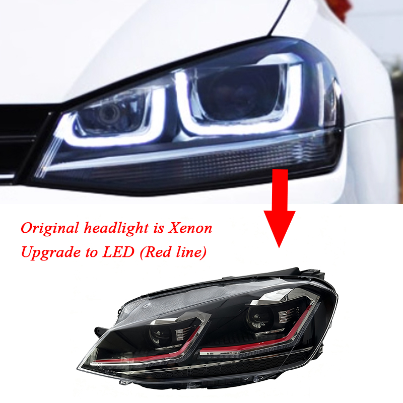 GOLF 7 rosso (Xenon upgrade LED) 2pcs = 1set