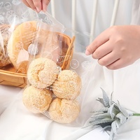 Sacs d'emballage personnalisés transparents en plastique pour croissants, beignets, toasts, biscuits et pains cuits, avec adhésif