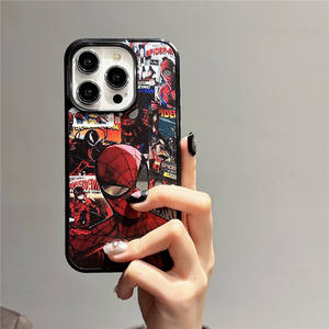 Coque de téléphone en TPU avec protection intégrale, style tendance, logo <span class=keywords><strong>Marvel</strong></span> Spider-Man personnalisé, pour <span class=keywords><strong>iPhone</strong></span> 15 16 Plus, design cool de dessin animé - Product Image 2