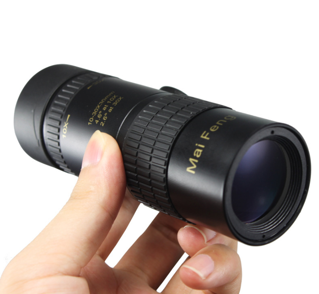 Kingopt High Power 10-30x30 Zoom Monocular Telescope Portable 7-17x30 Monocular Mobile Phone Camera Lens for Outdoor Activities