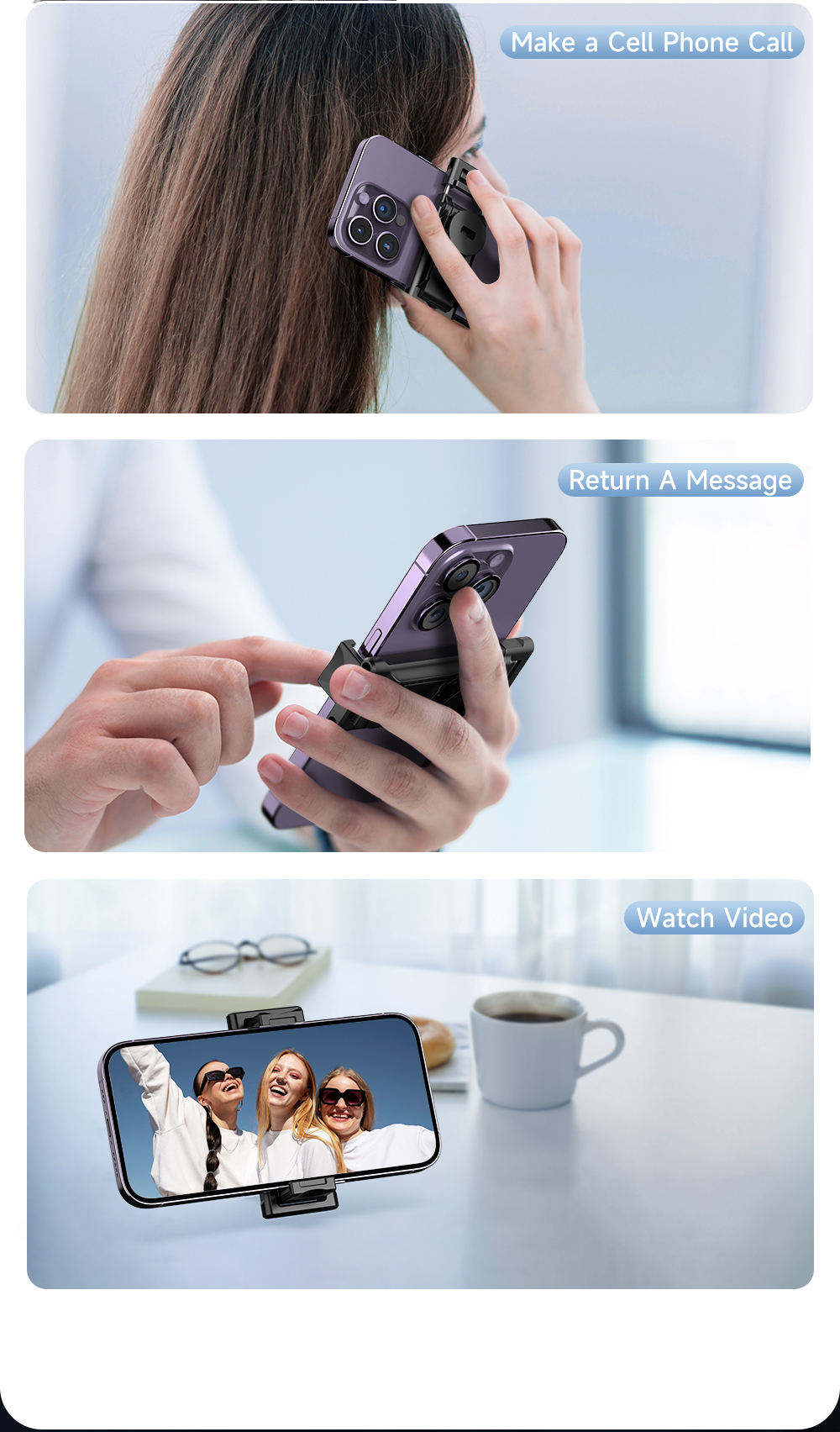 Full-Automatic Gimbal Mobile Phone Stabiliser Face Tracking AI Table Stand Desktop Bracket-Follow-Camera Mobile Phone Holder