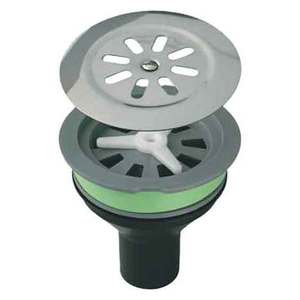 Capuchon de sol grillé chromé avec anneau de nettoyage de drain de 100mm Produit - Product Image 1