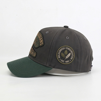 Casquettes de baseball sportives 5 panneaux, broderie personnalisée, couleur vintage, style urbain, 100% coton, ajustables