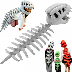 Costume en peluche squelette de dinosaure en gros, tenue confortable 3D de Spinosaurus, jouet câlin à porter pour jeu d'habillage, costume d'Halloween - Product Image 1
