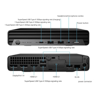 Mini PC de bureau Pro HPE ProDesk 400 G9, processeur i5 et i3 14100T, 8 Go de RAM, 512 Go de stockage, HPE Pro Mini Tower ProDesk 400 G9, ordinateurs de bureau HP