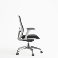 Chaise pivotante ergonomique réglable, base en aluminium de 350 mm, accoudoirs 4D confortables, chaise de bureau, chaise de salle de conférence, pliable en métal