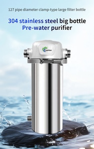 Prix usine pré-filtre en acier inoxydable 304 filtre à eau potable avec <span class=keywords><strong>cartouche</strong></span> filtre robinet rivière pluie eaux souterraines - Product Image 3