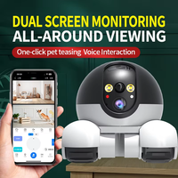 UniLink V360pro Cámara de Seguridad Inteligente para el Hogar y Coche con Doble Lente WIFI 4Mpx, Control por Aplicación, Carcasa de Plástico, Alarma de Movimiento para Gatos