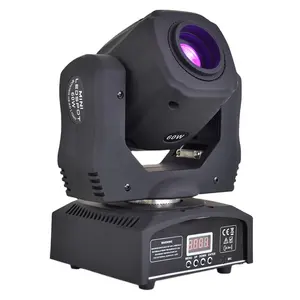 Lampu Sorot Led Mini 60W RGBW DJ Gobo dengan 3 Wajah Prisma DMX Beam Professional Disco Party Moving Head Stage Light