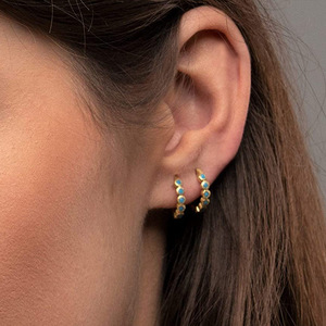 Orecchini a polsino rotondi semplici da donna, accessori per l'orecchio alla moda per l'uso quotidiano - Product Image 6