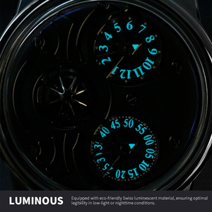 <span class=keywords><strong>Reloj</strong></span> de Pulsera de Titanio con Movimiento Automático Mecánico NH38 Personalizado OEM, con Rueda de Equilibrio y Agujas de Hora y Minuto Separadas - Product Image 3