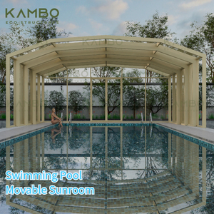 Design moderno professionale serra pieghevole Standalone mobile veranda a cupola tetto per piscina - Product Image 1