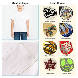 Camiseta de Verano de Alta Calidad 100% Algodón con Diseño de Logotipo Personalizado, Informal, de Manga Corta, Holgada, con Botones Anti-Pilling para Mujer - Product Image 3