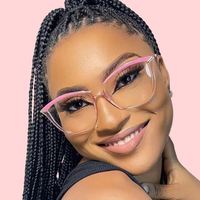 Gafas de Moda para Mujer con Protección Anti Luz Azul, Diseño Cóncavo, Montura Completa, Gafas Ópticas para Lectura