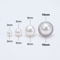 Pendientes de Perlas Edison Blancas Redondas al por Mayor, 10mm, Tipo Girasol, Hipoalergénicos, Elegantes para Mujer Ejecutiva, Regalo OEM