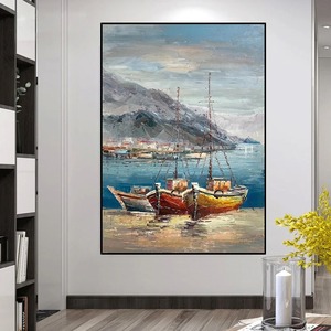 Pittura a Olio Moderna Dipinta a Mano su Tela Barca a Vela sul Mare Quadro Astratto Arte <span class=keywords><strong>da</strong></span> Parete per Soggiorno <span class=keywords><strong>Camera</strong></span> <span class=keywords><strong>da</strong></span> <span class=keywords><strong>Letto</strong></span> Decorazione Casa - Product Image 3