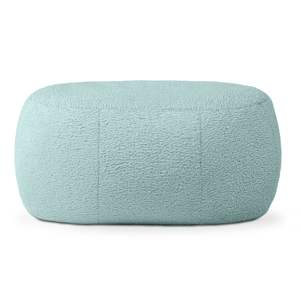 DB Jaxx Ellis Mineral Green Ottoman Shearling Pouf en peluche Faux-Lamb Design d'intérieur moderne Caractéristique amovible pour bébés enfants - Product Image 1