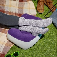 Repose-pieds gonflable en PVC, coussin d'air pour les pieds, idéal pour les voyages, le bureau, la maison, pour reposer les jambes et se détendre sous le bureau