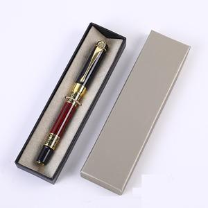 豪华促销行政滚动金色黑色墨水中性笔带礼品盒可定制标志圆珠笔 - Product Image 5