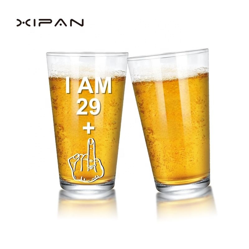 Laser Engraving logo 480ml Beer Steins Glasses Beer Tankard Glass Mugs Drinking