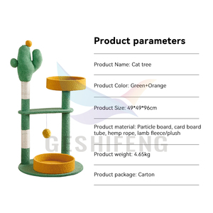 2024 Wholesale New Eco-Friendly Cactus Shape <strong>Cat</strong> <strong>Climbing</strong> Tree Carton Packing <strong>Cat</strong> Scratching Sleeping House <strong>Frame</strong> - Product Image 2