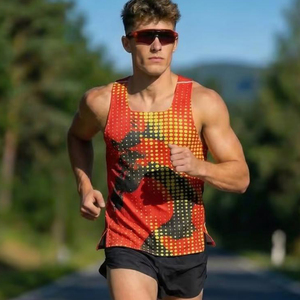 Camiseta Deportiva para Hombre, 100% Poliéster, Transpirable, Malla, Chaleco Deportivo para Hombre, Chaleco para Correr - Product Image 1