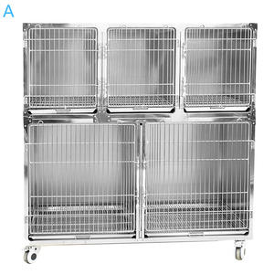Veteriner hastanesi için kafes ve tepsiler ile mükemmel 5 kapı a-tarzı kafesleri ve on yıllardır yatılı kafes uzun ömürlü bakım - Product Image 1