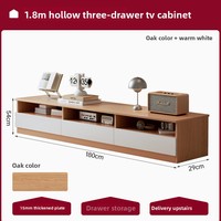 Table basse en bois pour salon, nouveau modèle 2026, table de canapé simple, moderne et minimaliste avec rangement 2 tiroirs pour petits appartements