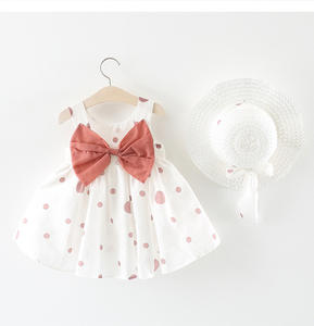 Ropa de Verano para Bebés, Vestido de Verano sin Mangas con Lindos Puntos para Niñas Pequeñas, Vestido de Princesa con Lazo, Vestidos de Algodón para Bebés - Product Image 2