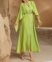 Robe musulmane de l'Aïd pour femmes Abaya Diamond Robe Robe arabe femmes Ramadan Abayas Caftan Kaftan élégant Vestidos 2025 robes de soirée
