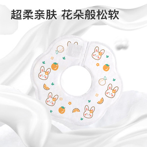 Baby Bibs Apple Shaped Animal Cartoon Pattern 0-6m Disposable Anti Drool Feeding Accessory - Product Image 3
