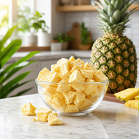 KOSHER HALAL CERTIFICAAT 100% Natuurlijke Zoete Gefreeze-droogde Ananas ODM OEM Smaakverpakking Snack Voedsel