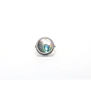 Venta al por mayor de fábrica, anillo de concha de abulón, anillo de piedras preciosas, joyería de plata Bohemia, anillo hecho a mano de fabricante indio - Product Image 4
