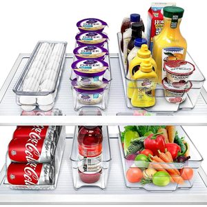 Sorbus Pack 6 BPA-Free Freezer frigo contenitori impilabili per la conservazione degli alimenti per la gestione del cassetto della dispensa del frigorifero