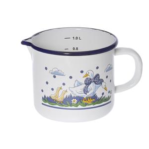 Jarra para Leche con Diseño de Pato, 1.0 L, Porcelana Esmaltada, Jarra para Crema y Azúcar con Boquilla - Product Image 1