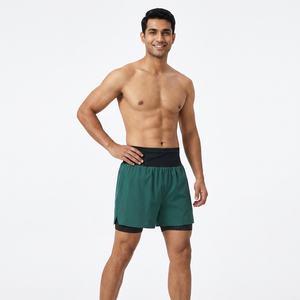 Pantalones cortos para correr para hombres Outdoor Marathon Racing con compresión LinerDDP envío - Product Image 1