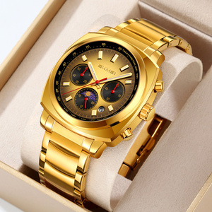 Men's round chronograph <b>watch</b> Luxury stainless steel wristwatch 30M waterproof quartz <b>watch</b> - Product Image 1