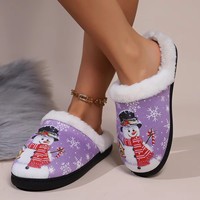 Fabricant de pantoufles d'hiver personnalisées pour femmes avec imprimé ours, semelle extérieure en TPR, chaussures d'intérieur