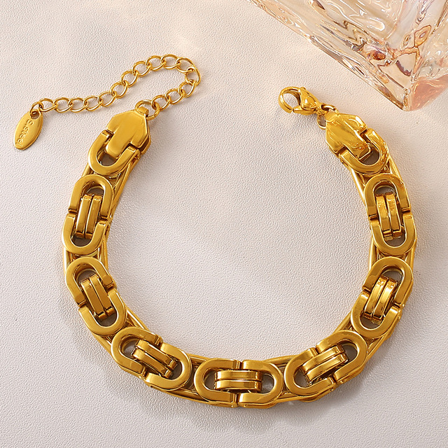 Waterproof Trendy Exaggerated Unisex Metallic Watch Chain Bracelet Tarnish Free Link Bracelets With EU Reach US CPSIA Standard
