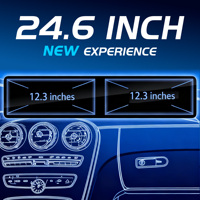 Penhui para mercedes-benz pantalla doble de 24,6 pulgadas Android 13 Radio de coche REPRODUCTOR DE DVD pantalla DSP Audio Video