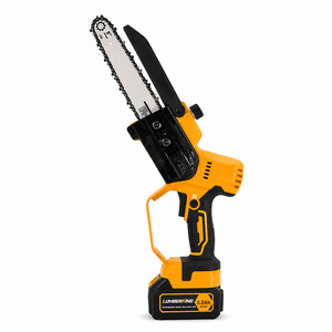Mini tronçonneuse sans fil de 8 pouces, tronçonneuse électrique à batterie 21V pour la coupe des arbres, la coupe des branches, le jardinage - Product Image 1