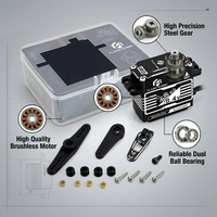 Servo de Alto Torque 48KG, Velocidad Rápida 0.09Seg, Motor BLS Programable, Resistente al Agua IP67, Engranaje Metálico para Robot Crawler RC 1/8 1/10