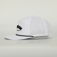 Casquette de baseball 7 panneaux de haute qualité avec patch brodé et trous découpés au laser, cordon imperméable, Gorras personnalisées en gros