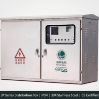 Caja de Distribución para Exteriores Serie JP, Acero Inoxidable 304, IP54, 3 en 1, Medición, Compensación, Protección, CE