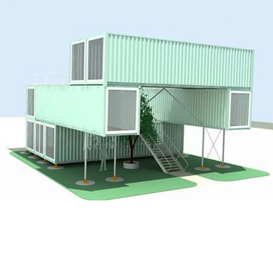 Nhà tiền chế với kết cấu thép nhẹ thiết kế hiện đại nhà CONTAINER prefab biệt thự nhỏ