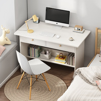 Bureau d'ordinateur portable en bois Meida avec tiroir, design moderne et épuré pour la maison, le bureau, le salon, l'étude des étudiants, surface de travail