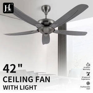 Ventilateur de plafond de haute qualité à pales en fer de 56 pouces avec moteur CC à 3 vitesses de vent pour une utilisation en chambre à coucher, matériau métallique - Product Image 2