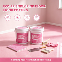 Revêtement en résine époxy auto-nivelante, résistant à l'usure, imperméable, antidérapant, peinture époxy rose pour sols intérieurs, chambre à coucher, salon