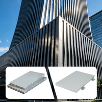 Panneau mural extérieur en aluminium alvéolé, certifié CE, anti-décoloration, revêtement PVDF fluorocarbone, pour immeubles de bureaux urbains et gratte-ciel
