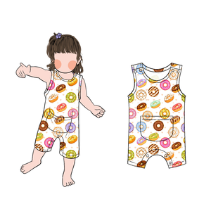 Pabrik Kustom Grosir Logo Kustom Romper Bayi Baru Lahir Bahan Bambu Lembut Bernapas Romper Tanpa Lengan Musim Panas Bayi Dengan Saku - Product Image 4